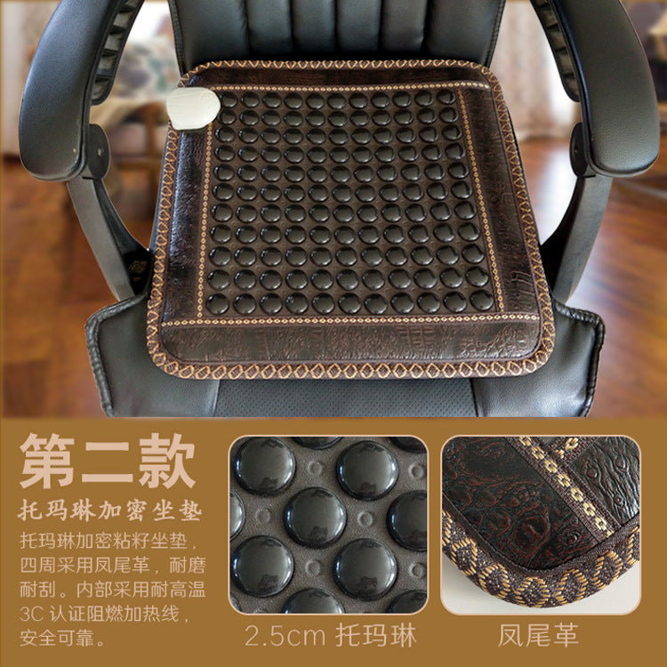 Natural jade stone cooling seating mat
