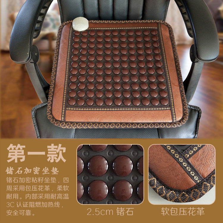 Natural jade stone cooling seating mat