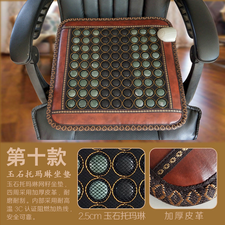 Natural jade stone cooling seating mat