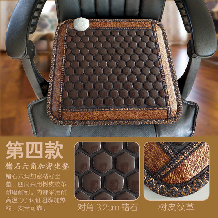 Natural jade stone cooling seating mat