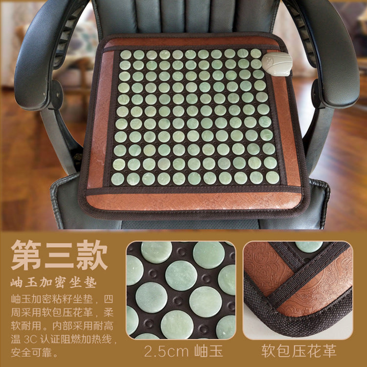 Natural jade stone cooling seating mat