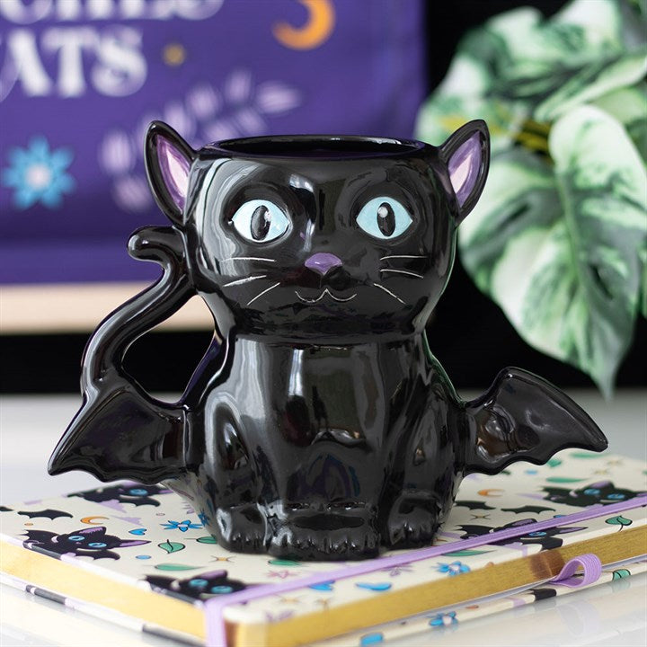 Halloween Cute and Creepy Bat Cat Mug