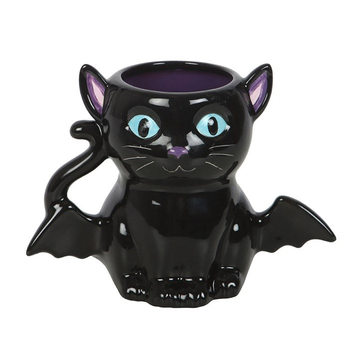 Halloween Cute and Creepy Bat Cat Mug