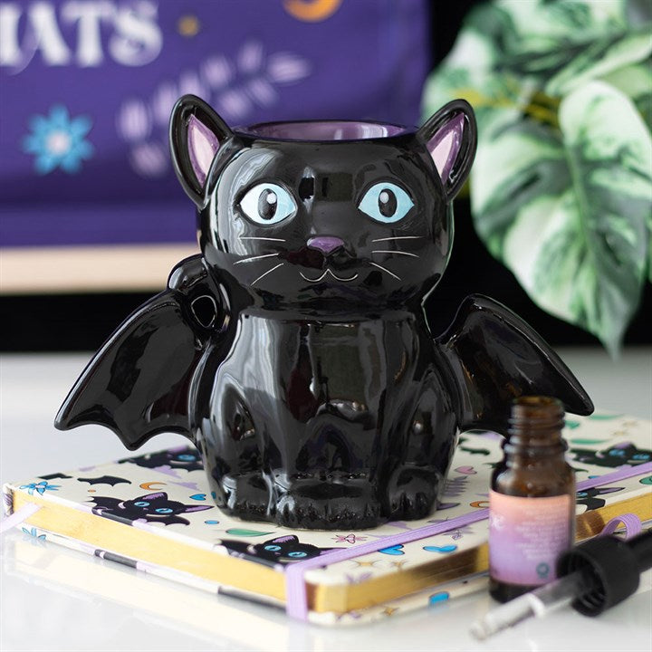 Wiccan and Witch  Bat Cat Oil Burner and Wax Warmer
