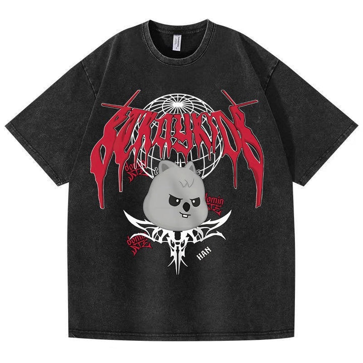 K-Pop Stray Kids Faded Tshirts Retro style fan merch