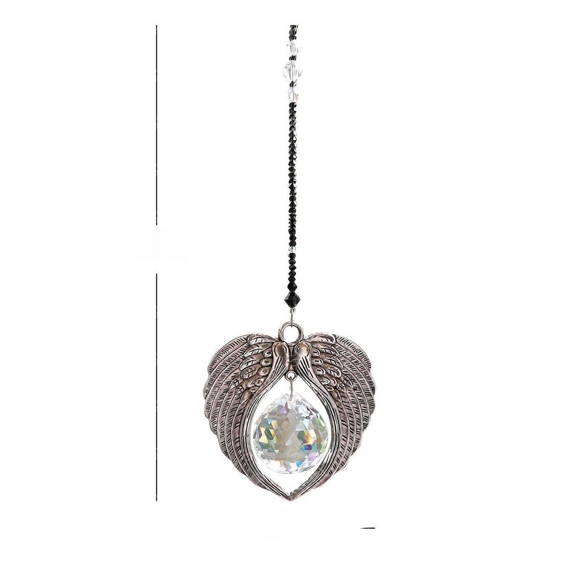 Glass Angel Wings Sun Catcher – Hanging Crystal Window Ornament