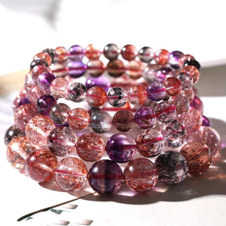 Spiritual Senses UK RARE FIND Super Seven Crystal Bracelet – Melody’s Stone for Healing & Spiritual Awakening