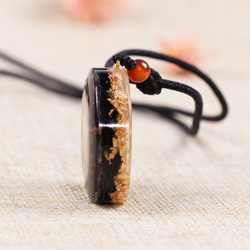 Natural crystal chakra pendant necklace