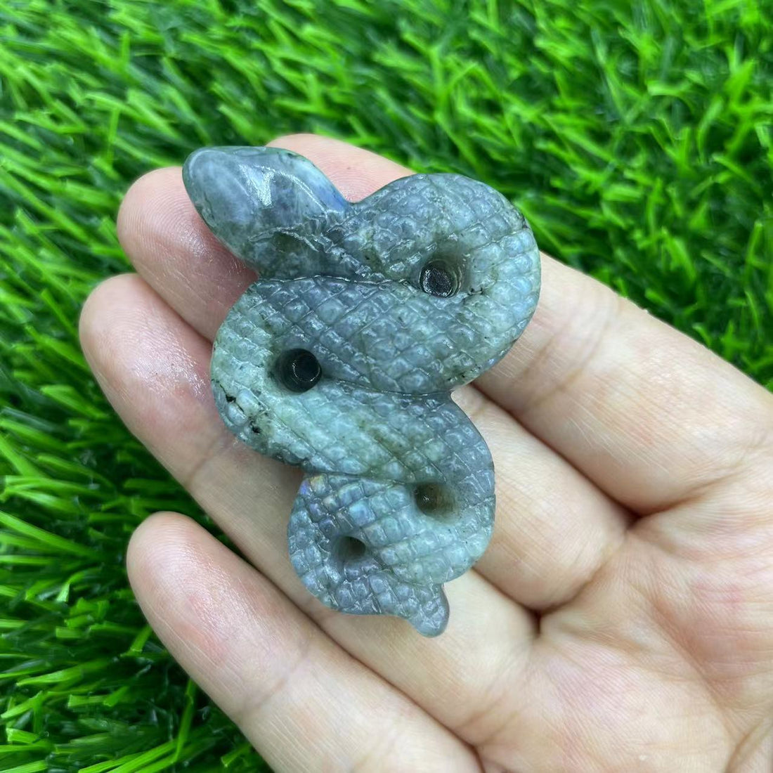 Spiritual Senses UK natural crystal carved snake ornament