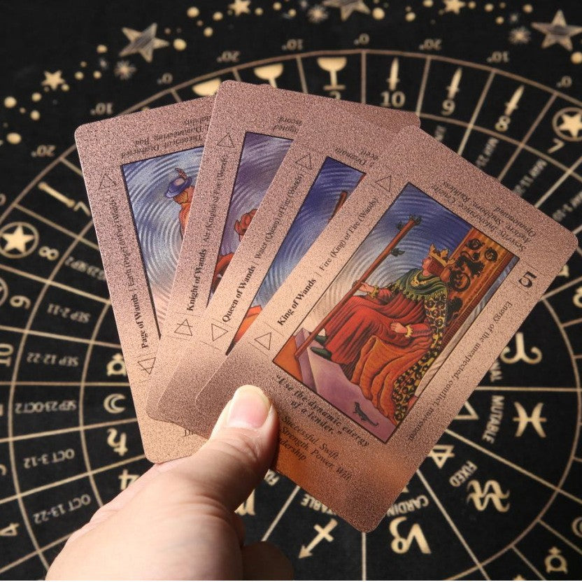 Rose gold tarot cards