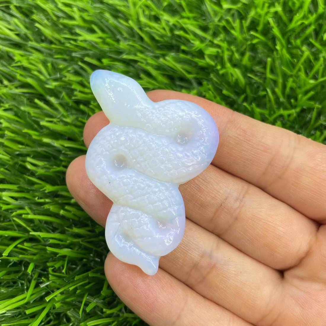 Spiritual Senses UK natural crystal carved snake ornament