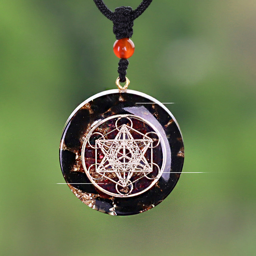 Natural crystal chakra pendant necklace