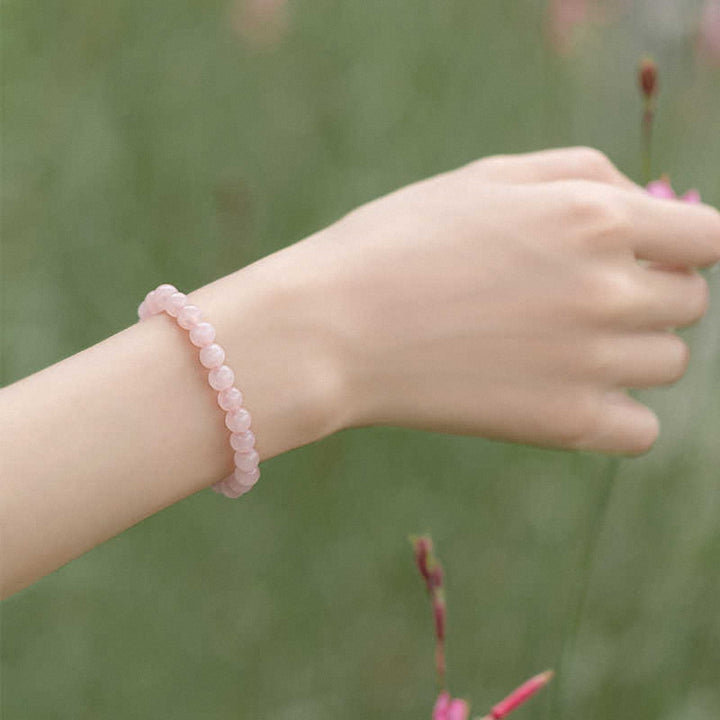 Spiritual Senses Natural Healing Rose Quartz 6mm Bracelet