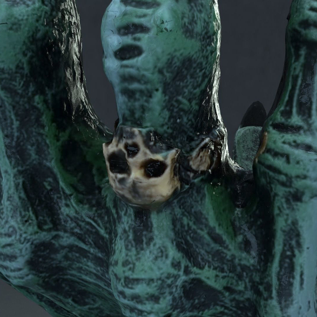 Cross-border new Demon Hand Crystal Ball Stand Table decoration to store pagan witchcraft tarot Halloween ornaments