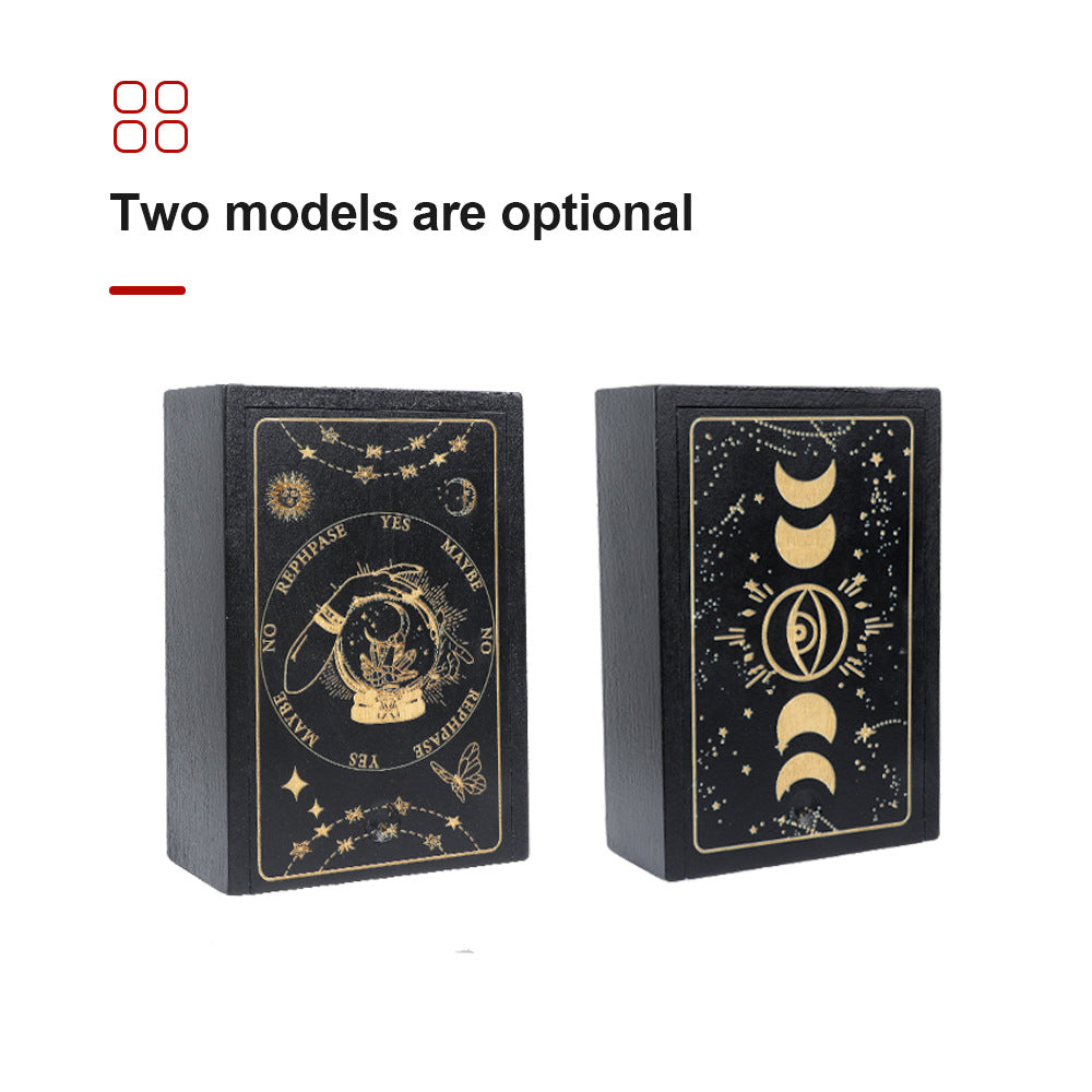 Spiritual Senses UK wooden tarot card box and wooden tarot card holder set