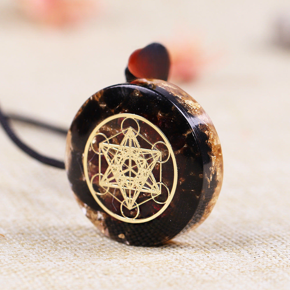Natural crystal chakra pendant necklace
