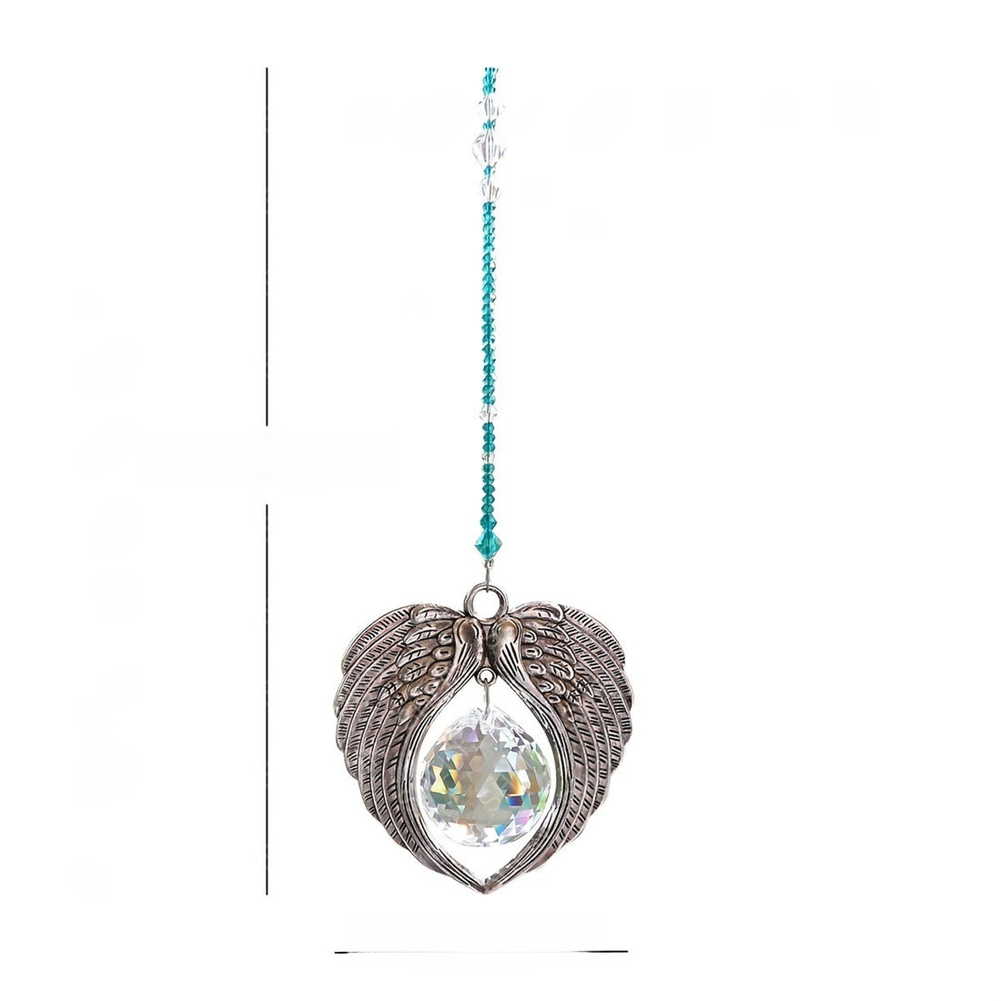 Glass Angel Wings Sun Catcher – Hanging Crystal Window Ornament