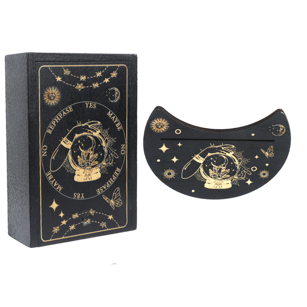 Spiritual Senses UK wooden tarot card box and wooden tarot card holder set