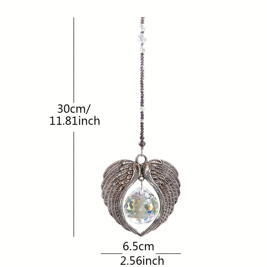 Glass Angel Wings Sun Catcher – Hanging Crystal Window Ornament