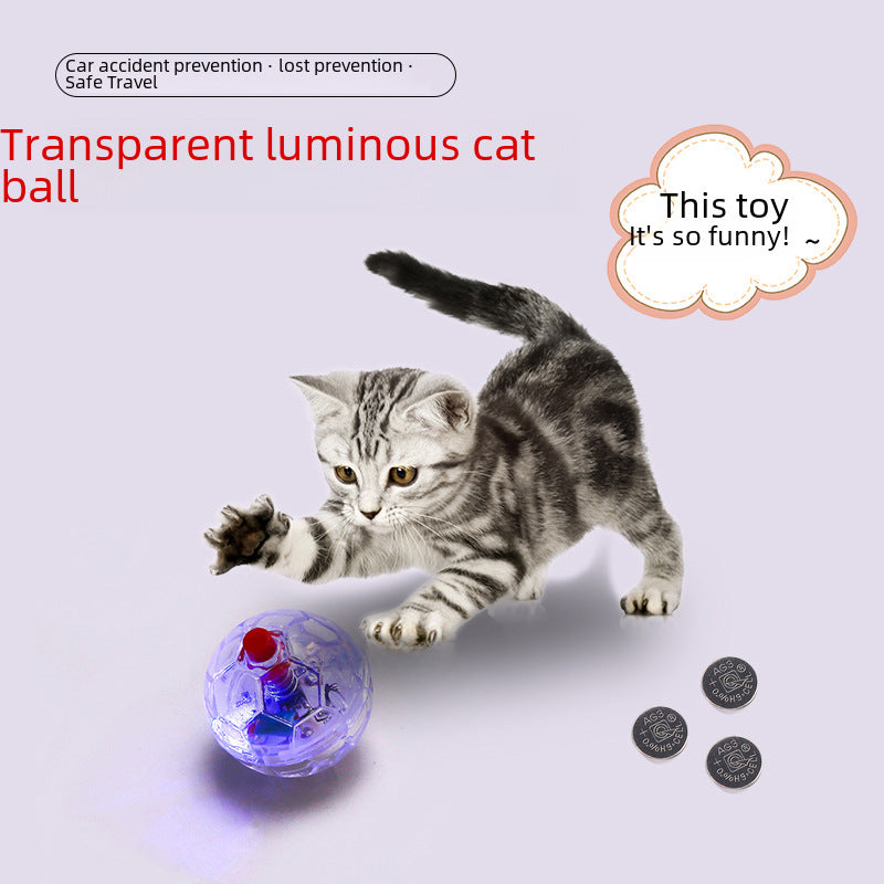Light up motion detention cat ball