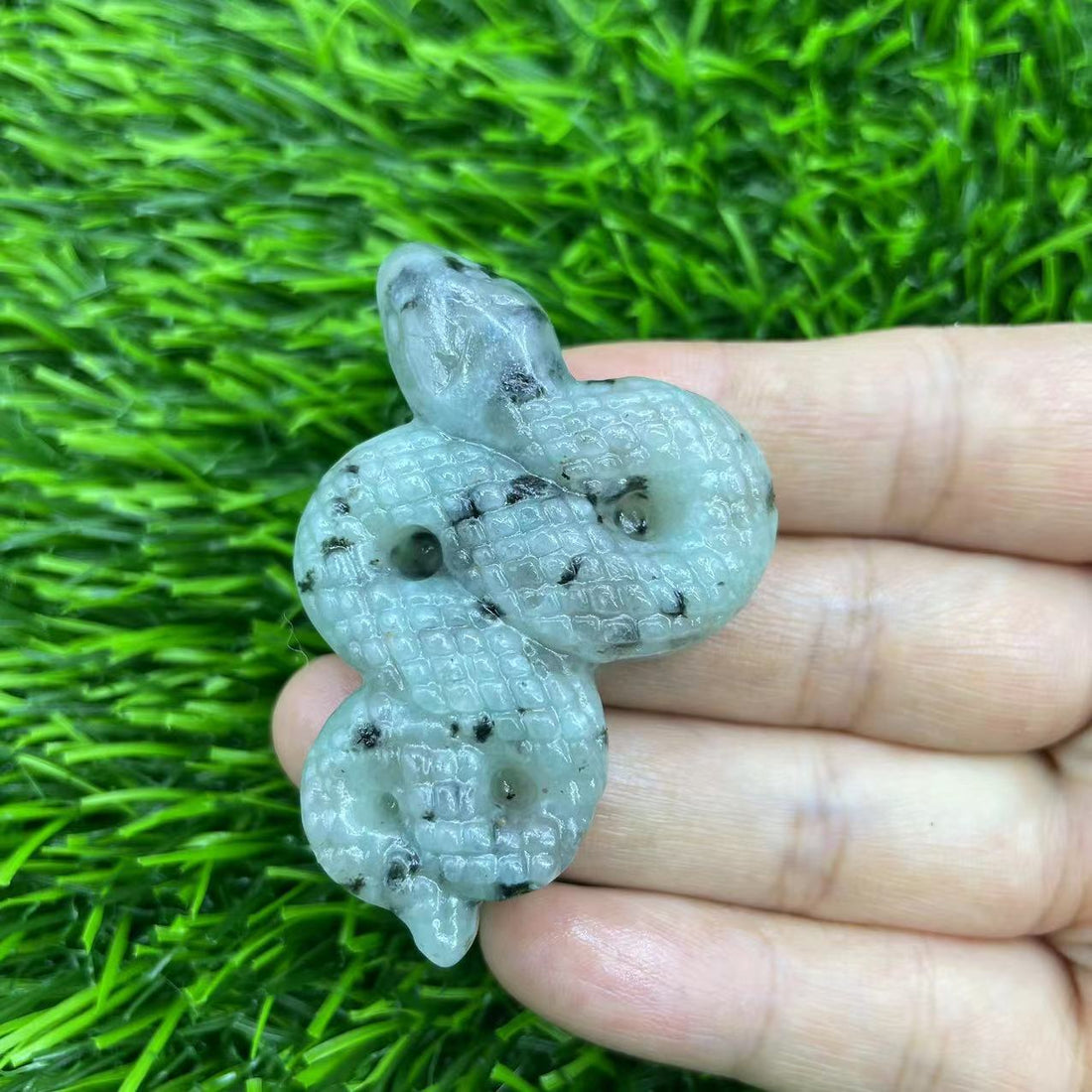 Spiritual Senses UK natural crystal carved snake ornament