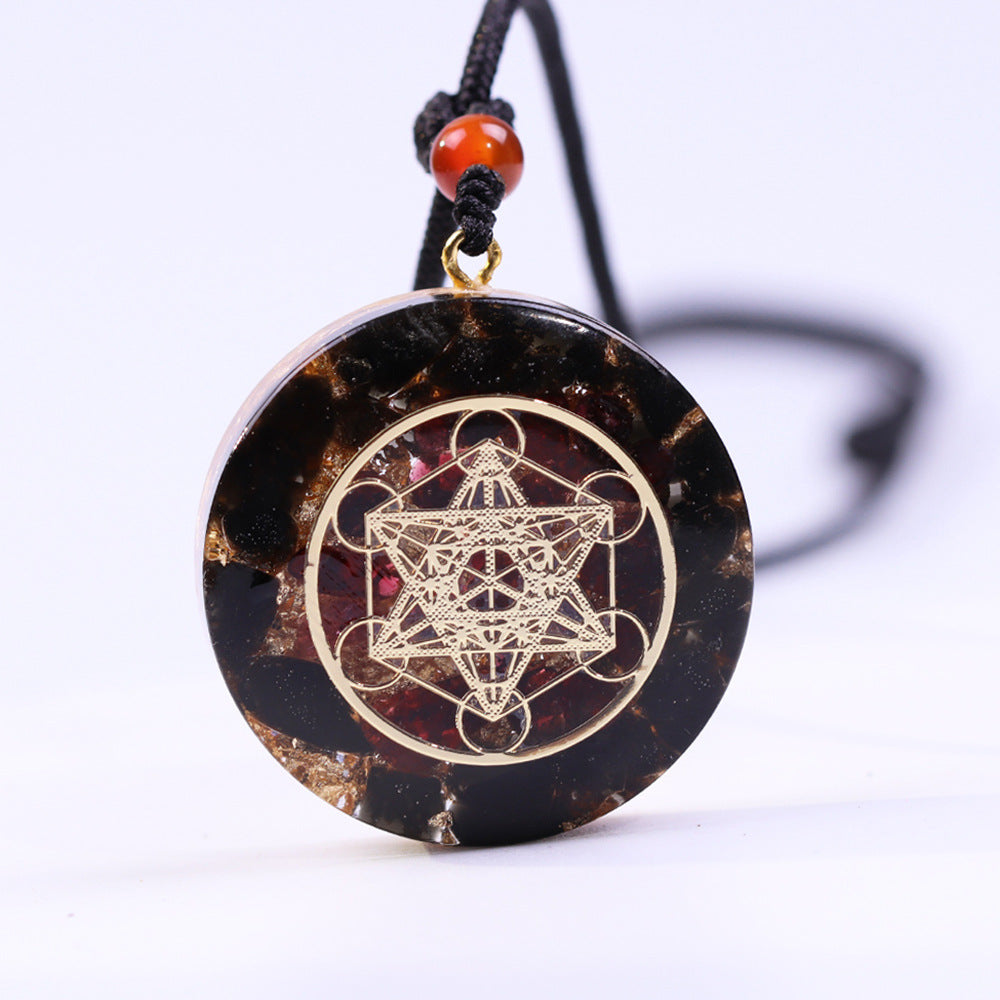 Natural crystal chakra pendant necklace