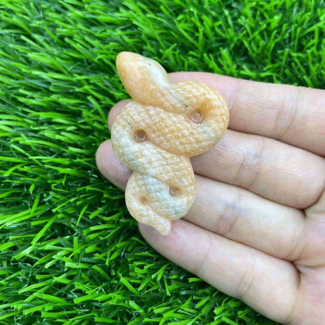 Spiritual Senses UK natural crystal carved snake ornament