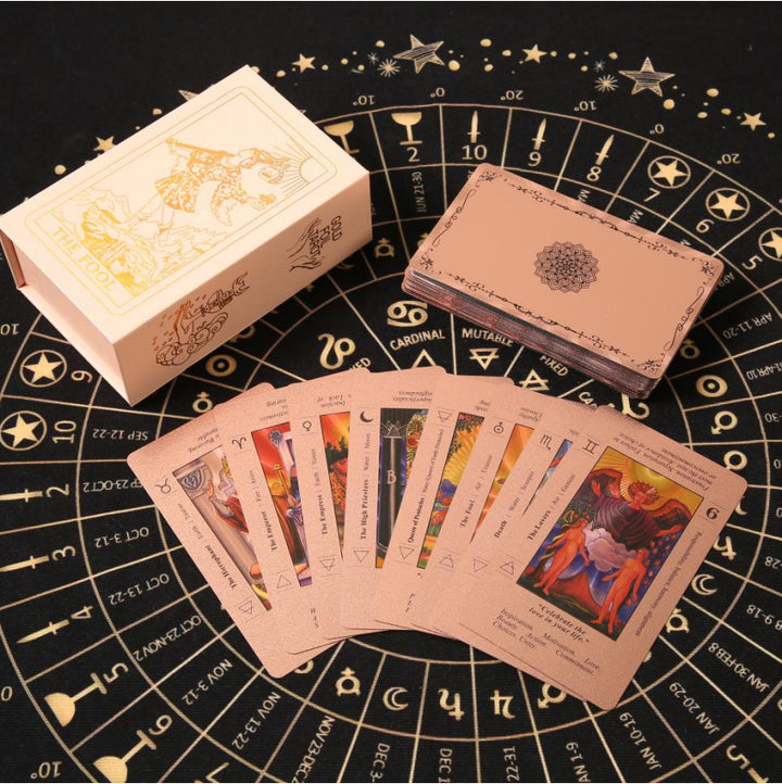 Rose gold tarot cards