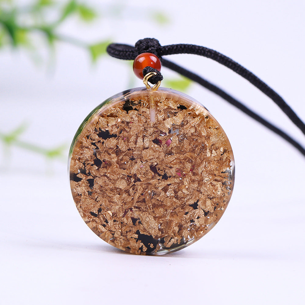 Natural crystal chakra pendant necklace