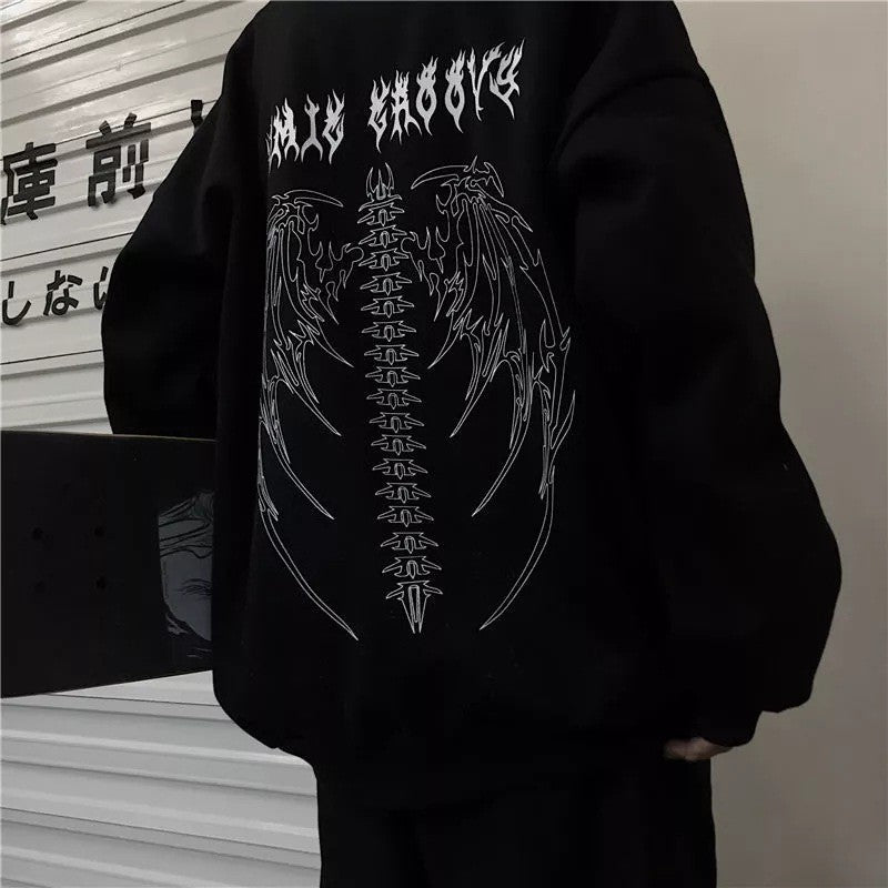 Womans Dark Style Hoodie-Gothic Edgy and Streetwear inspired Fashion