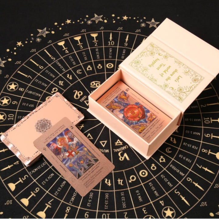 Rose gold tarot cards