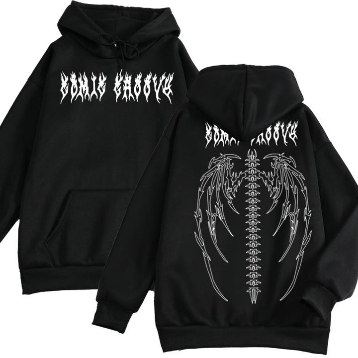 Womans Dark Style Hoodie-Gothic Edgy and Streetwear inspired Fashion