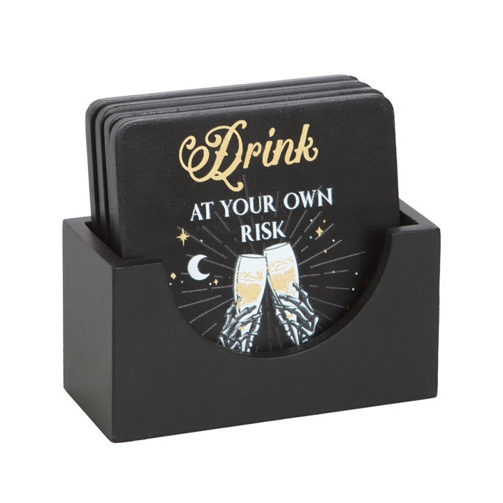 Couples Til Death Do Us Party Coaster Set
