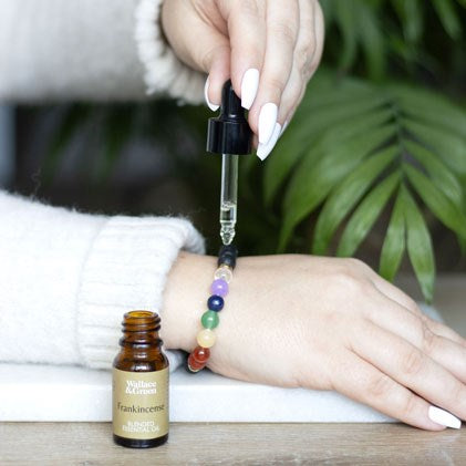 Gemstone Aroma Bracelet Gift Set – Lava Beads & Essential Oil