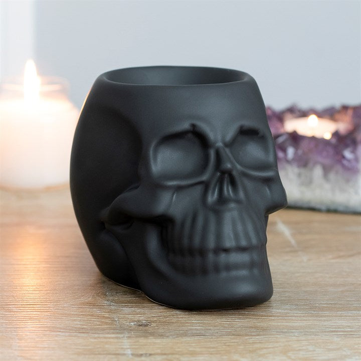Wiccan and Witch Black Skull Oil Burner