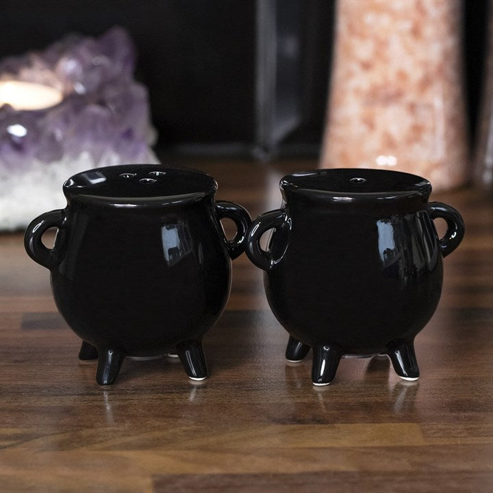 Wiccan and Witch Cauldron Cruet Set