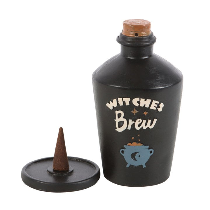 Wiccan Witches Brew Potion Bottle Incense Cone Burner