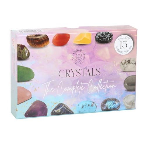 Complete Crystal Collection Gift Box – 15 Natural Gemstones with Info Card