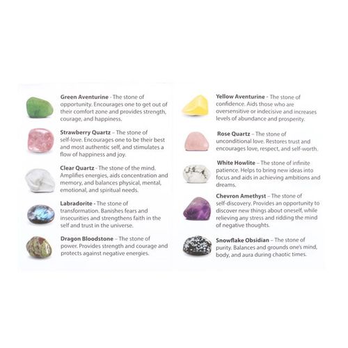 Complete Crystal Collection Gift Box – 15 Natural Gemstones with Info Card