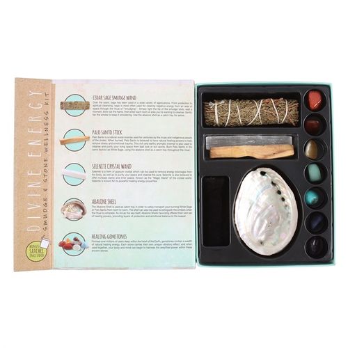Divine Energy Wellness Kit – Aromatic Smudge & Gemstone Gift Set