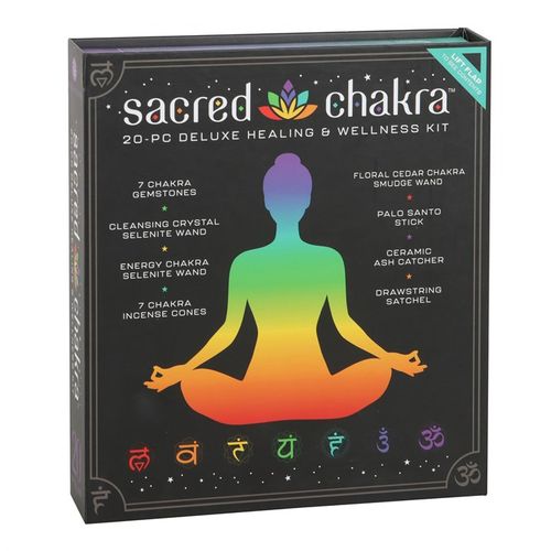 Deluxe Chakra Wellness Ritual Set – Gemstones, Incense & Accessories
