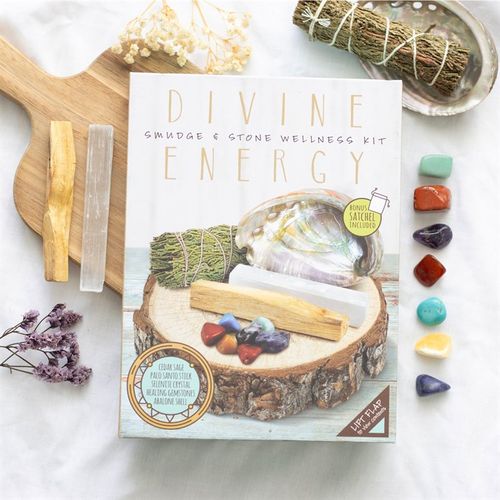 Divine Energy Wellness Kit – Aromatic Smudge & Gemstone Gift Set