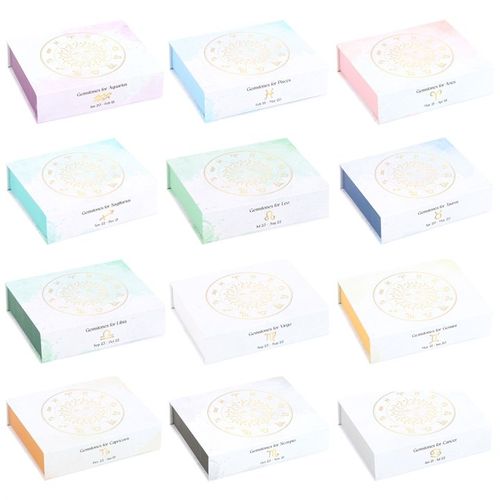 Complete Zodiac Crystal Gift Set – 12 Personalised Tumblestone Boxes