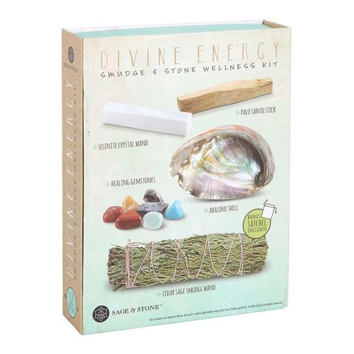 Divine Energy Wellness Kit – Aromatic Smudge & Gemstone Gift Set