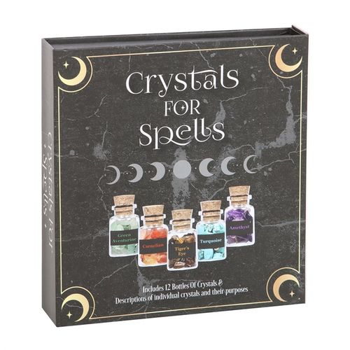 Crystal Chip Bottle Gift Set – 12 Decorative Gemstone Vials